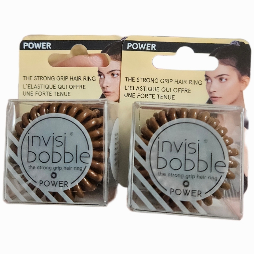 NWT 》2pks/6pcs《 INVISIBOBBLE POWER HAIR COILS: PRETZEL BROWN!